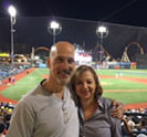 Leila Rosen and Alan Shapiro at Brooklyn Cyclones Game