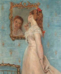 THis is how Undine Spragg might have looked admiring herself in the mirror